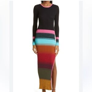 STAUD Multicolor Stripped Dress